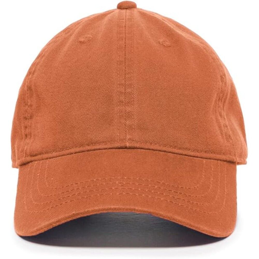 Unisex Orange 100% Cotton Soft Adjustable Buckle Classic Plain Baseball Caps